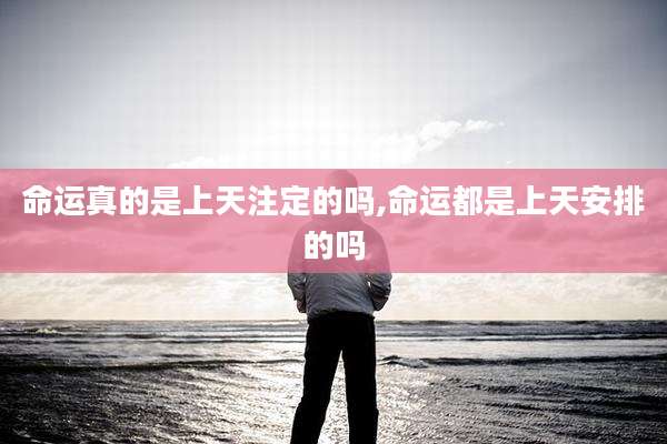 命运真的是上天注定的吗,命运都是上天安排的吗