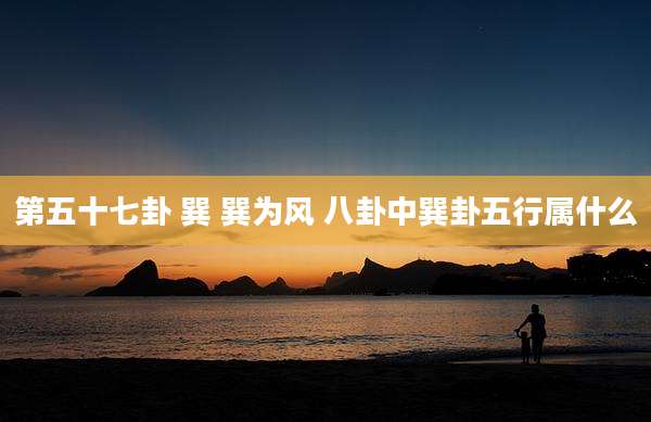 第五十七卦 巽 巽为风 八卦中巽卦五行属什么