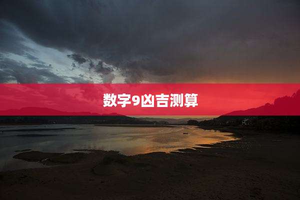 数字9凶吉测算