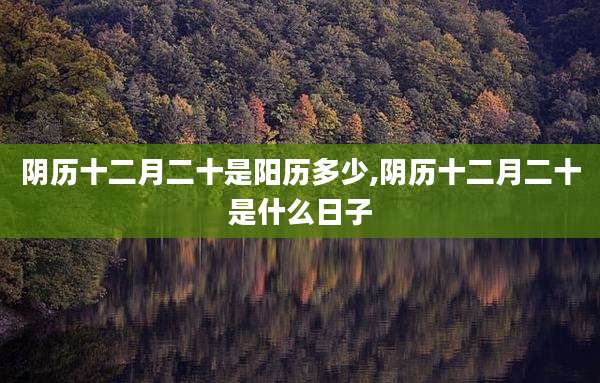 阴历十二月二十是阳历多少,阴历十二月二十是什么日子