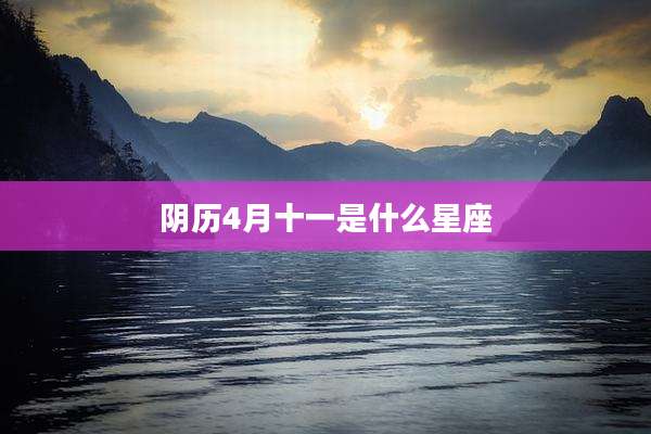 阴历4月十一是什么星座