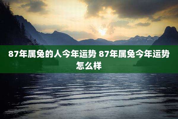 87年属兔的人今年运势 87年属兔今年运势怎么样