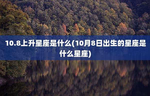 10.8上升星座是什么(10月8日出生的星座是什么星座)