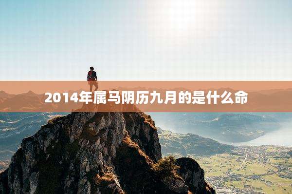 2014年属马阴历九月的是什么命