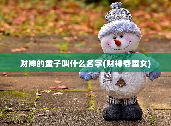 财神的童子叫什么名字(财神爷童女)