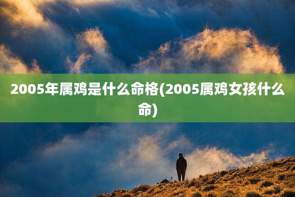 2005年属鸡是什么命格(2005属鸡女孩什么命)