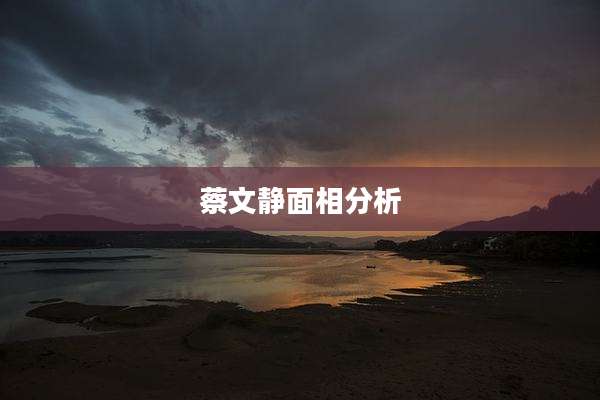 蔡文静面相分析