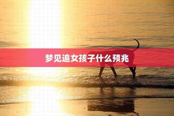 梦见追女孩子什么预兆