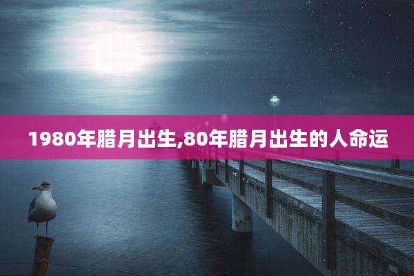 1980年腊月出生,80年腊月出生的人命运