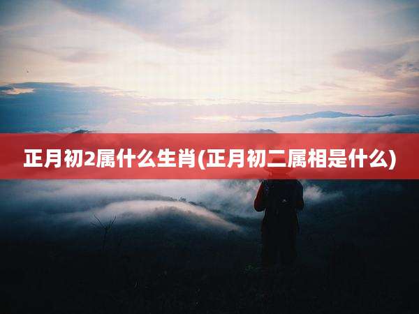正月初2属什么生肖(正月初二属相是什么)