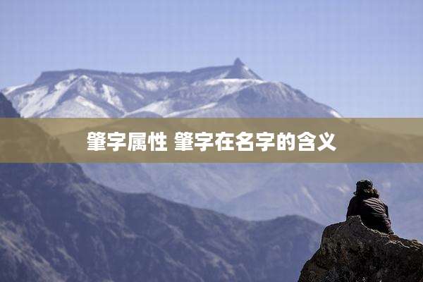 肇字属性 肇字在名字的含义