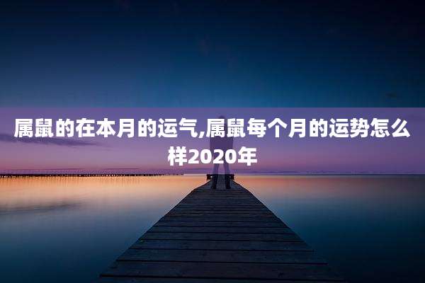 属鼠的在本月的运气,属鼠每个月的运势怎么样2020年