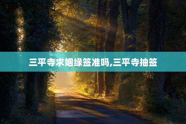 三平寺求姻缘签准吗,三平寺抽签
