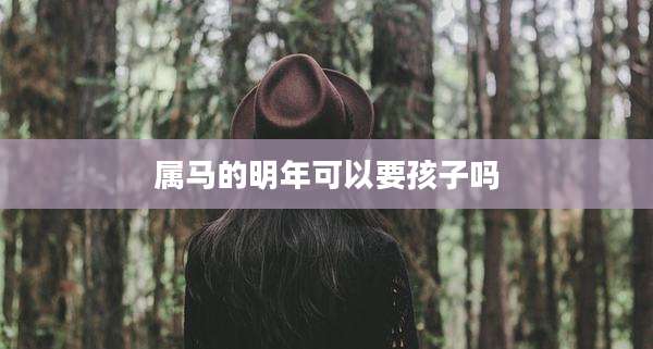 属马的明年可以要孩子吗