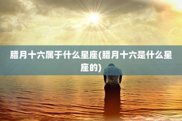 腊月十六属于什么星座(腊月十六是什么星座的)