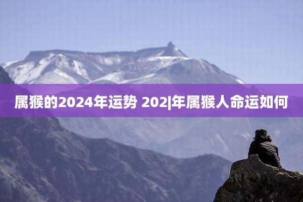 属猴的2024年运势 202|年属猴人命运如何