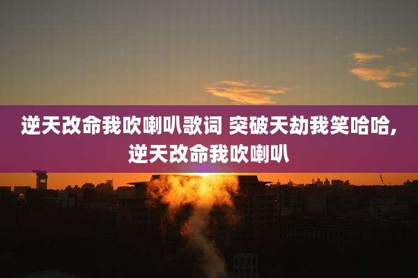 逆天改命我吹喇叭歌词 突破天劫我笑哈哈,逆天改命我吹喇叭
