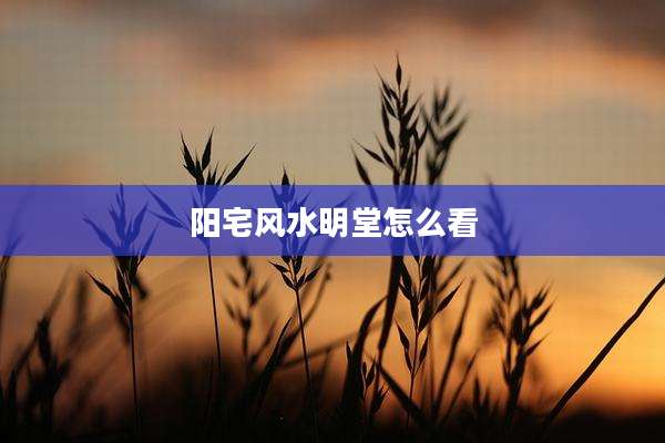 阳宅风水明堂怎么看
