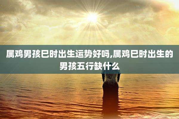 属鸡男孩巳时出生运势好吗,属鸡巳时出生的男孩五行缺什么