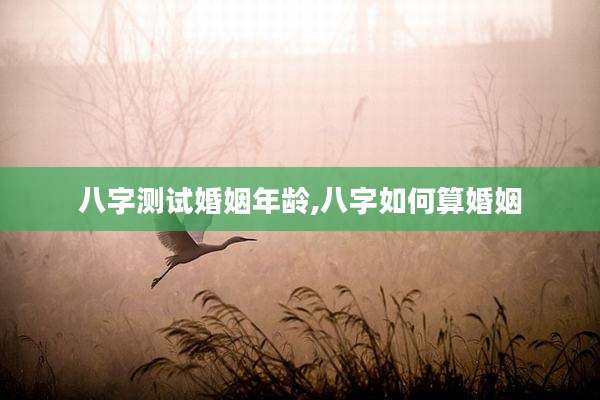 八字测试婚姻年龄,八字如何算婚姻