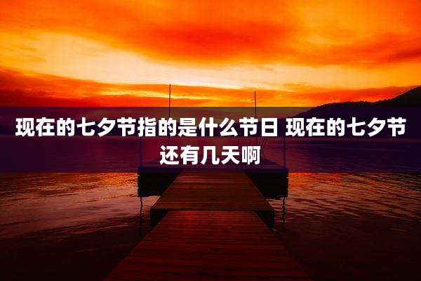 现在的七夕节指的是什么节日 现在的七夕节还有几天啊