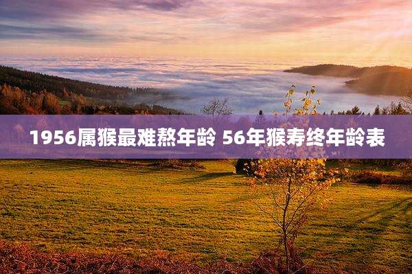 1956属猴最难熬年龄 56年猴寿终年龄表