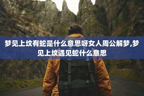 梦见上坟有蛇是什么意思呀女人周公解梦,梦见上坟遇见蛇什么意思