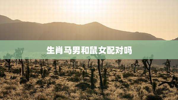 生肖马男和鼠女配对吗