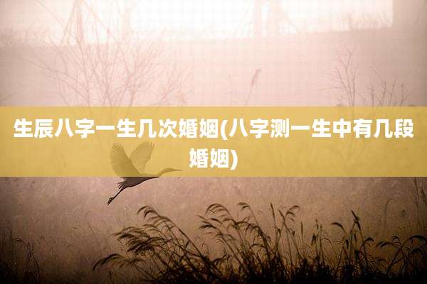 生辰八字一生几次婚姻(八字测一生中有几段婚姻)