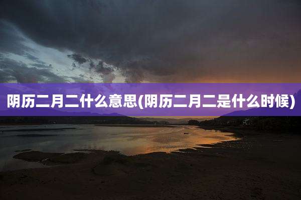 阴历二月二什么意思(阴历二月二是什么时候)