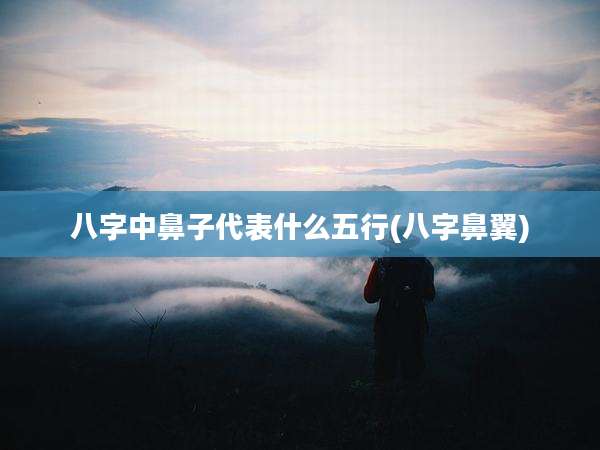 八字中鼻子代表什么五行(八字鼻翼)