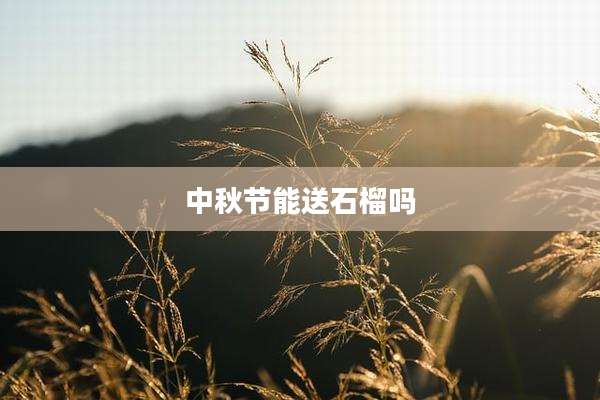 中秋节能送石榴吗