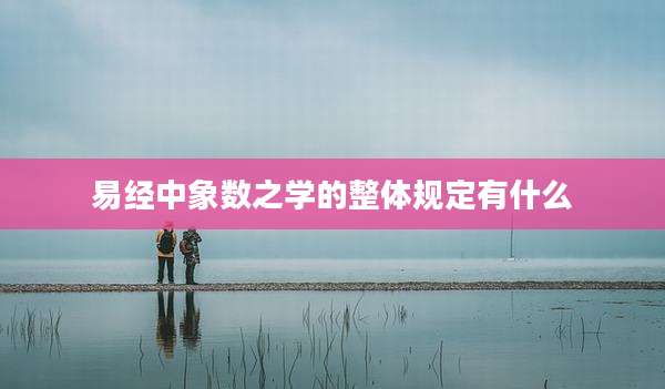 易经中象数之学的整体规定有什么