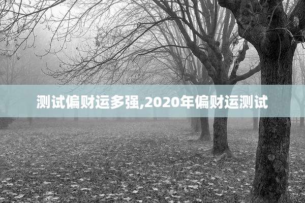 测试偏财运多强,2020年偏财运测试