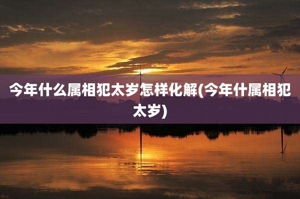 今年什么属相犯太岁怎样化解(今年什属相犯太岁)