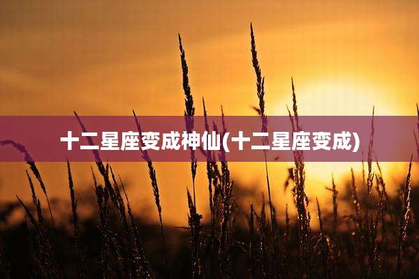十二星座变成神仙(十二星座变成)