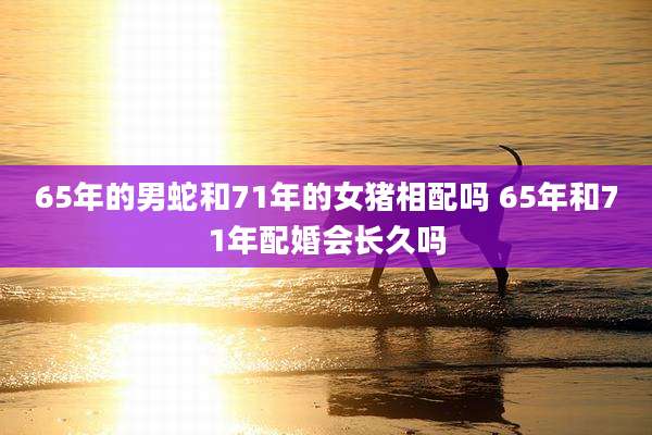 65年的男蛇和71年的女猪相配吗 65年和71年配婚会长久吗