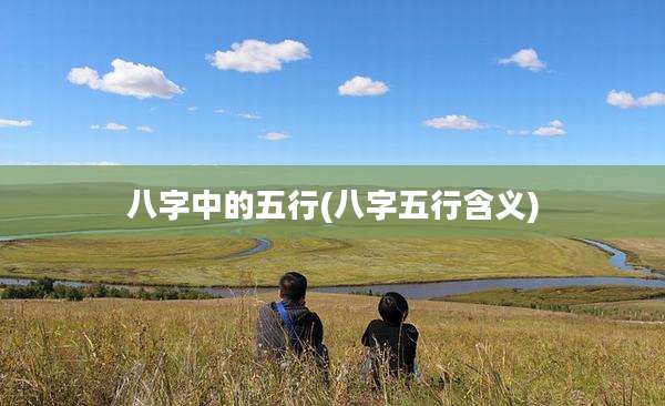 八字中的五行(八字五行含义)