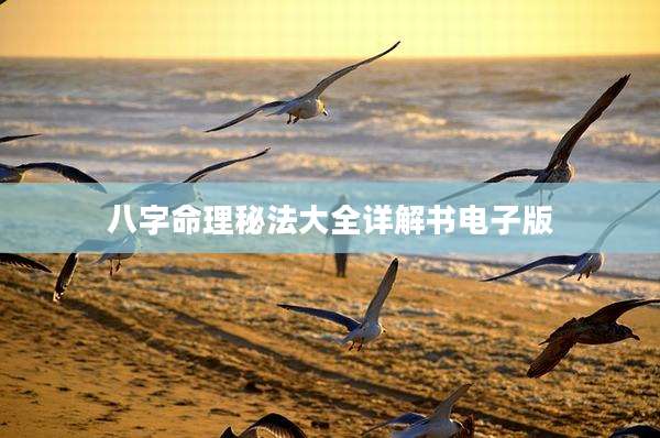 八字命理秘法大全详解书电子版