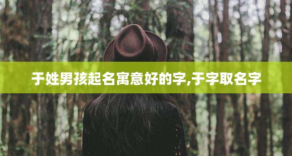 于姓男孩起名寓意好的字,于字取名字