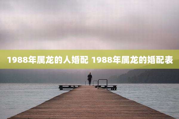 1988年属龙的人婚配 1988年属龙的婚配表