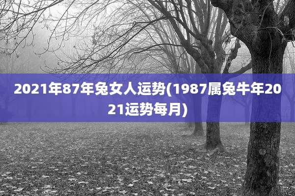 2021年87年兔女人运势(1987属兔牛年2021运势每月)