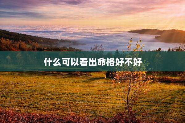 什么可以看出命格好不好