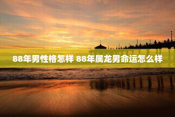 88年男性格怎样 88年属龙男命运怎么样
