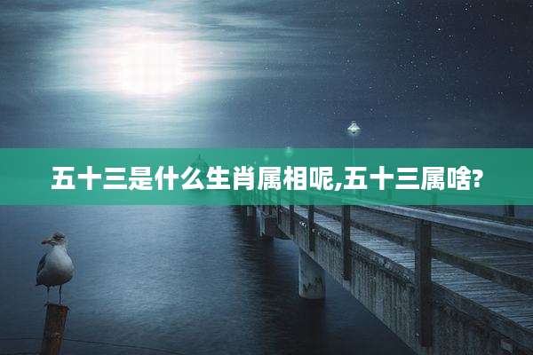 五十三是什么生肖属相呢,五十三属啥?