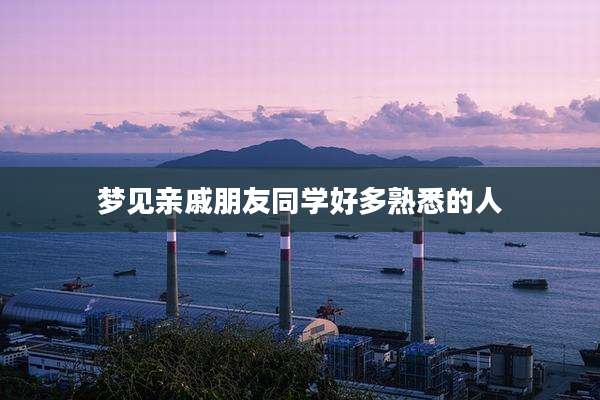 梦见亲戚朋友同学好多熟悉的人