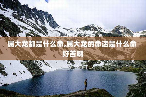 属大龙都是什么命,属大龙的命运是什么命 好苦啊