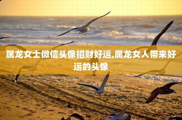 属龙女士微信头像招财好运,属龙女人带来好运的头像