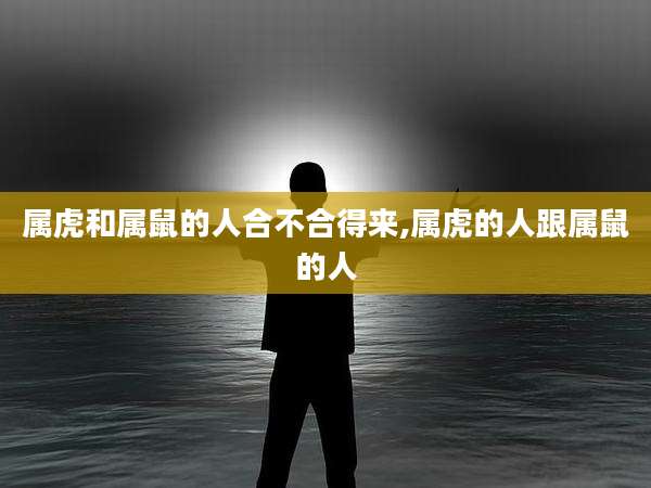 属虎和属鼠的人合不合得来,属虎的人跟属鼠的人