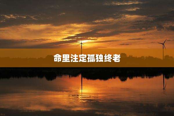 命里注定孤独终老